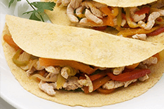TORTILLAS FRITAS CON VERDURAS Y POLLO