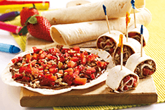 WRAPS DE NUTELLA CON FRESAS Y NUECES