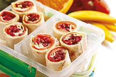 WRAP DE SALAMI, QUESO Y TOMATE