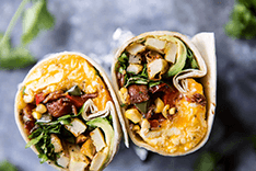Burritos cargados para el Desayuno