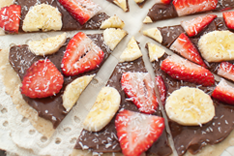 PIZZAS DULCES DE BANANO Y FRESA