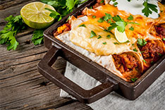 Enchilada de carne con chipotle y queso