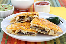 Quesadillas con hongos portobello